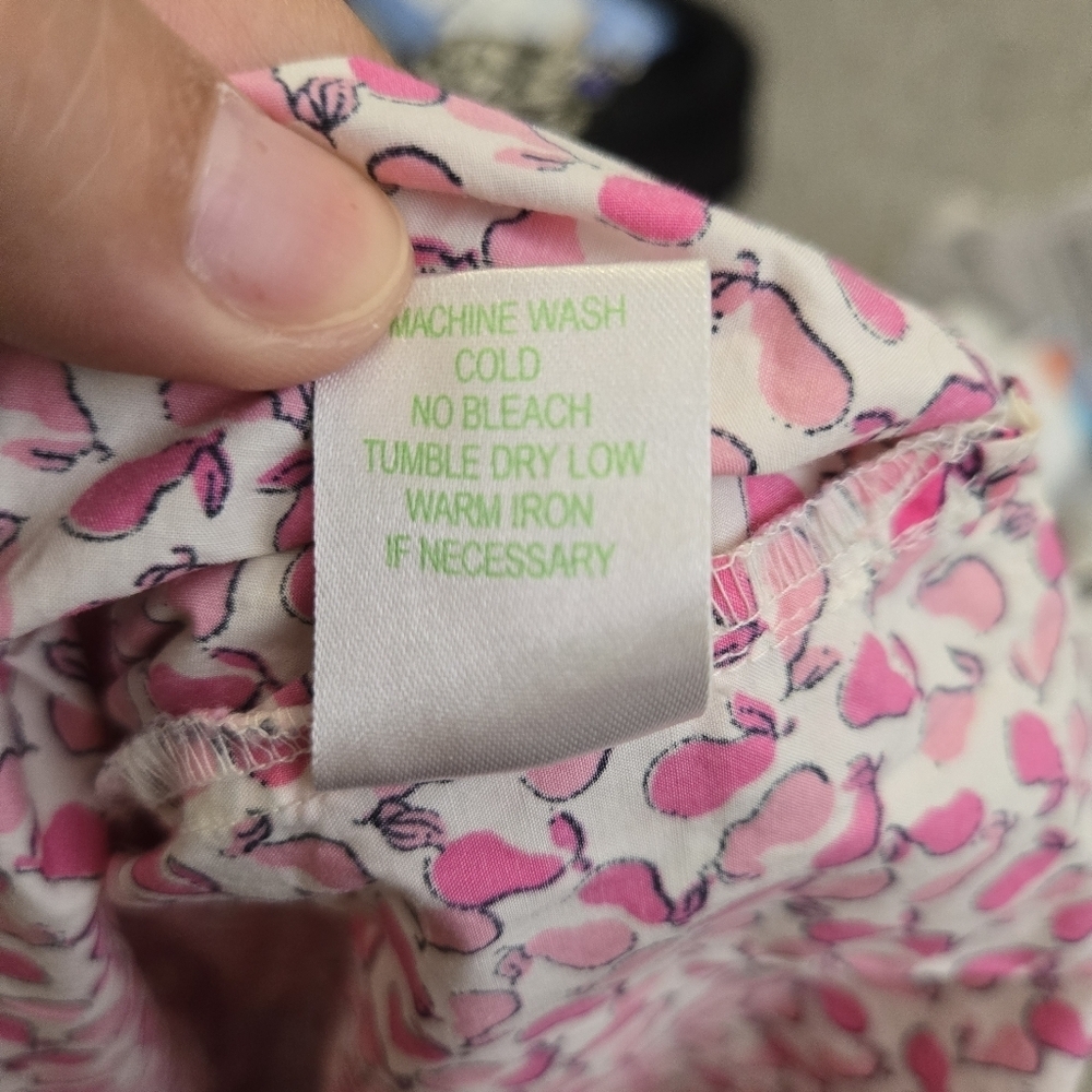 Lilly Pulitzer Pears Half Sleeve Top Pink Black & White Size 2 - Picture 10 of 10